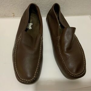 sperry top sider men loafers soft leather memory foam brown 13